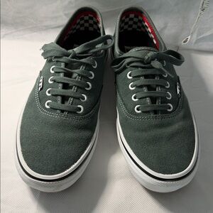 Vans Men's Olive Canvas Sneakers
